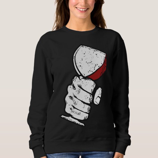 Sweatshirt Verre de vin Grunge (Devant)