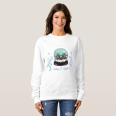 Sweatshirt Verre Snowball Village d'hiver Noël brillant (Devant entier)