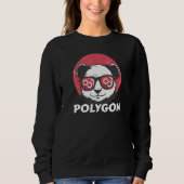 Sweatshirt Verres Panda en polygone Matic Matic Rétro (Devant)