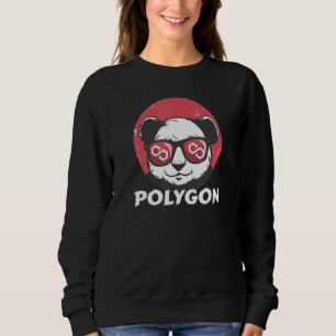 Sweatshirt Verres Panda en polygone Matic Matic Rétro