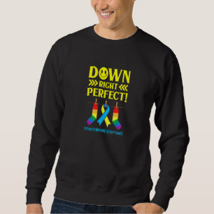 Sweatshirt Vers le bas, vers la droite, sensibilisation au sy