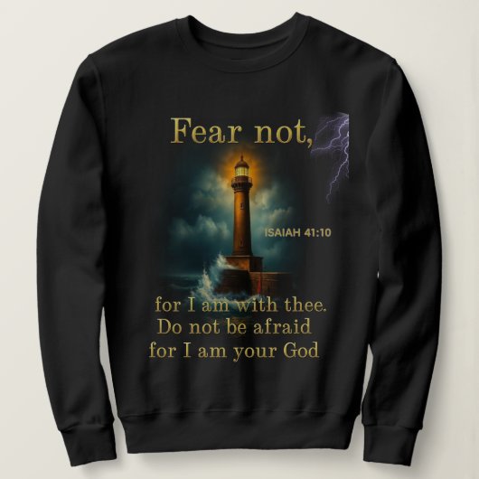 Sweatshirt Verset biblique ISAIE 41:10 (Design devant)