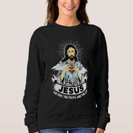 Sweatshirt Verset de la Bible chrétienne Foi Croyant Disciple (Devant)