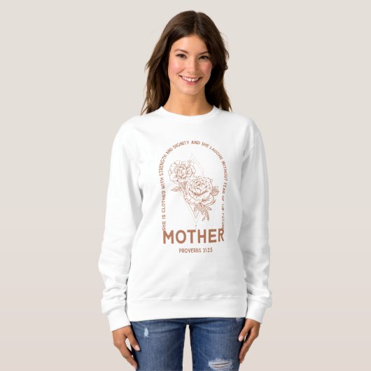 Sweatshirt verset de la Bible de Mama chrétienne (Devant entier)