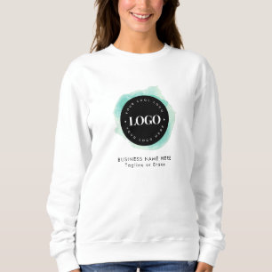 Sweatshirt Vert aquarelle personnalisée Entreprise Logo Entre