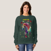 Sweatshirt (Vert forêt) Maman Licorne (Devant entier)