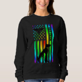 Sweatshirt Vet Tech US Flag Vet Technician Veterinary Technic (Devant)