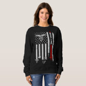 Sweatshirt Vet Tech Usa Flag Animaux de compagnie Technicien  (Devant entier)