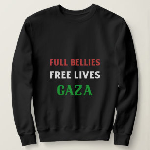 Sweatshirt Vêtements complets Vies libres Gaza La famine