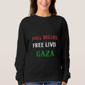 Sweatshirt Vêtements complets Vies libres Gaza La famine (Devant)