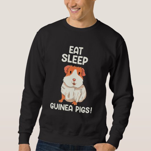 Sweatshirt Vêtements de Animaux Mignons Manger Dormir Cochons (Devant)