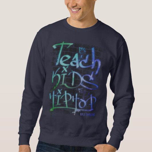 Sweatshirt Vêtements de cire vieux hip hop de l'école (Devant)