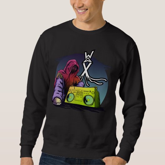 Sweatshirt Vêtements de cire vieux hip hop de l'école (Devant)