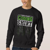 Sweatshirt Vêtements de codeur C'est mon codeur Programmeur (Devant)