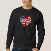 Sweatshirt Vêtements de maman de basket-ball de drapeau améri (Devant)