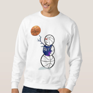 Sweatshirt Vêtements de Noël de Snowman de basket-ball