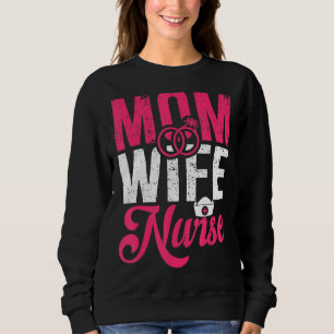 Sweatshirt Vêtements d'infirmière graphique Maman Femme Infir