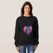 Sweatshirt Vêtements gothiques de chèvre pour femmes Baphome (Devant entier)