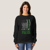Sweatshirt Vétéran De La Police Militaire - Drapeau Américain (Devant entier)