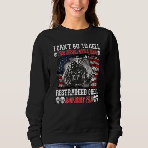 Sweatshirt Vétéran Je ne peux pas aller en enfer le diable a 