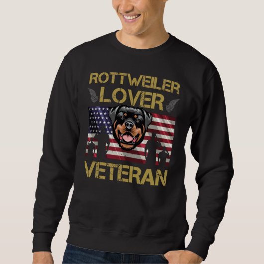 Sweatshirt Vétéran Rottweiler Lover (Devant)