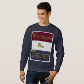 SWEATSHIRT VÉTÉRANS POUR TRUMP (Devant entier)