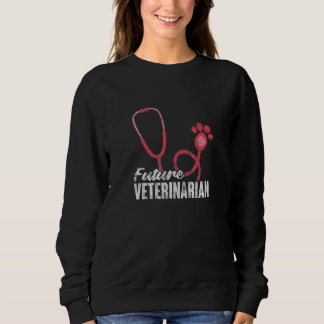 Sweatshirt Vétérinaire futur Vétérinaire Étudiant Stethoscope