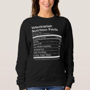 Sweatshirt Vétérinaire La valeur nutritive Drôle