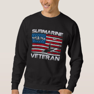 Sweatshirt Vétérinaire sous-marin Silent Service American Fla