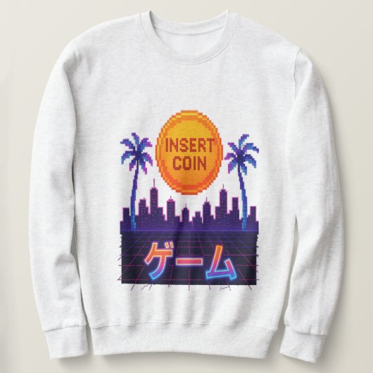Sweatshirt Vibes d'arcade rétro - Insertion Pixel Pixel Art D (Design devant)