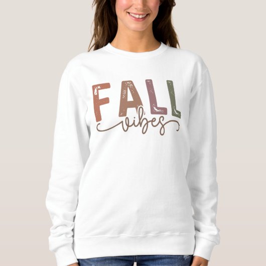 Sweatshirt Vibes d'automne arc-en-ciel (Devant)
