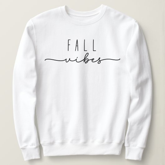 Sweatshirt Vibes d'automne minimaliste tendance (Design devant)