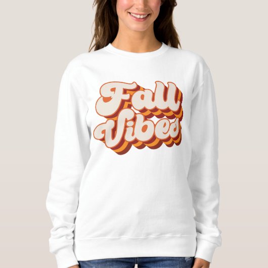 Sweatshirt Vibes d'automne rétro (Devant)