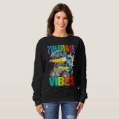 Sweatshirt Vibes de 7e année Monster Truck Dinosaur (Devant entier)