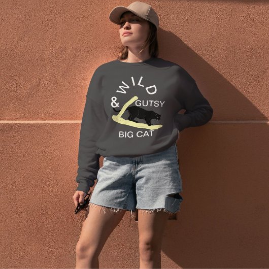 Sweatshirt Vibes de chats gutsy sauvage Personnaliser minimal