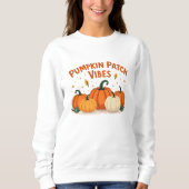 Sweatshirt Vibes de correctifs citrouilles (Devant)