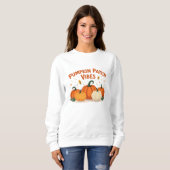 Sweatshirt Vibes de correctifs citrouilles (Devant entier)