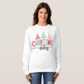 Sweatshirt Vibes de Noël - Festive Tree Design (Devant entier)