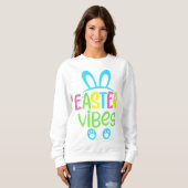 Sweatshirt Vibes de Pâques Pastel (Devant entier)