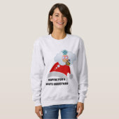 Sweatshirt Vibes De Plage, Espérant Un Noël Blanc Amusant (Devant entier)