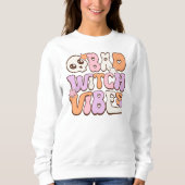 Sweatshirt Vibes de sorcière rétro Halloween Pastel Sweatshir (Devant)