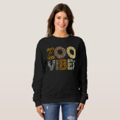 Sweatshirt Vibes de zoo Impression d'animal de léopard Safari (Devant entier)