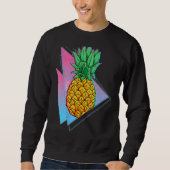 Sweatshirt Vibes d'été de l'ananas tropicale Synthwave 90s Va (Devant)