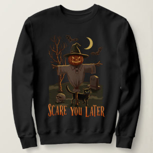 Sweatshirt Vibes d'Halloween - Citrouille Head Scarecrow