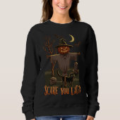Sweatshirt Vibes d'Halloween - Citrouille Head Scarecrow (Devant)