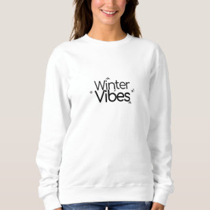 Sweatshirt Vibes d'hiver - Fléau de neige minimaliste et mont