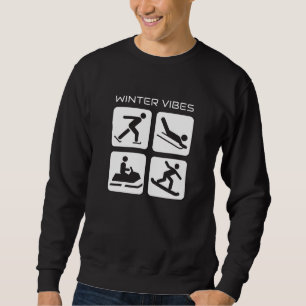 Sweatshirt vibes d'hiver skate traîneau motoneige icône de sp