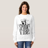 Sweatshirt Vibes Éffrayantes, femmes d'Halloween (Devant entier)