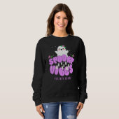 Sweatshirt Vibes Éffrayantes Retro Super Halloween (Devant entier)