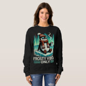 Sweatshirt Vibes Frosty seulement - Pingouin relaxant pour un (Devant entier)